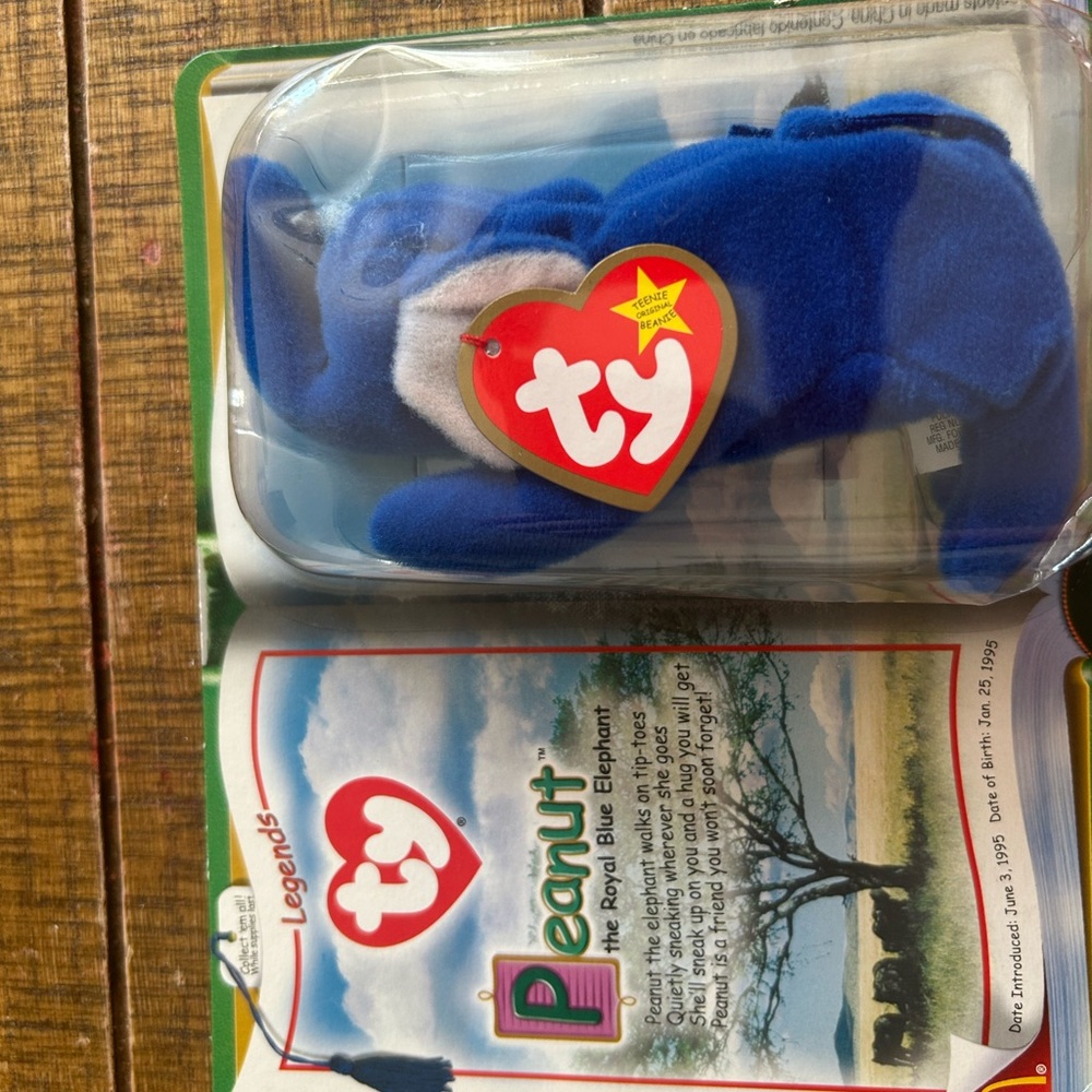Ty Legends Blue Elephant Plush